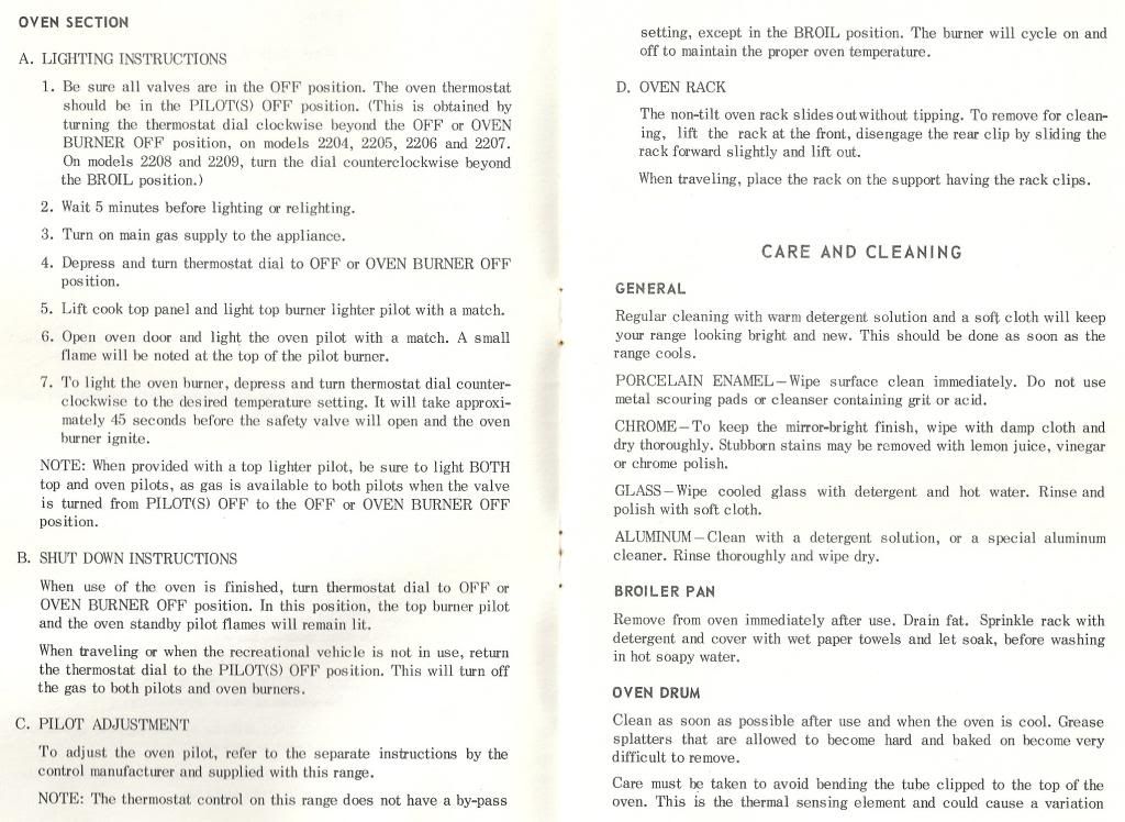 Holiday stoveno gas flow to oven Vintage Trailer Talk